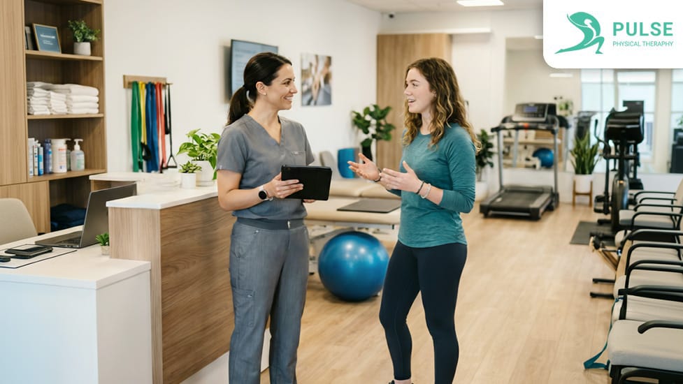 Patient performing strength training during physical therapy session in Hinsdale IL