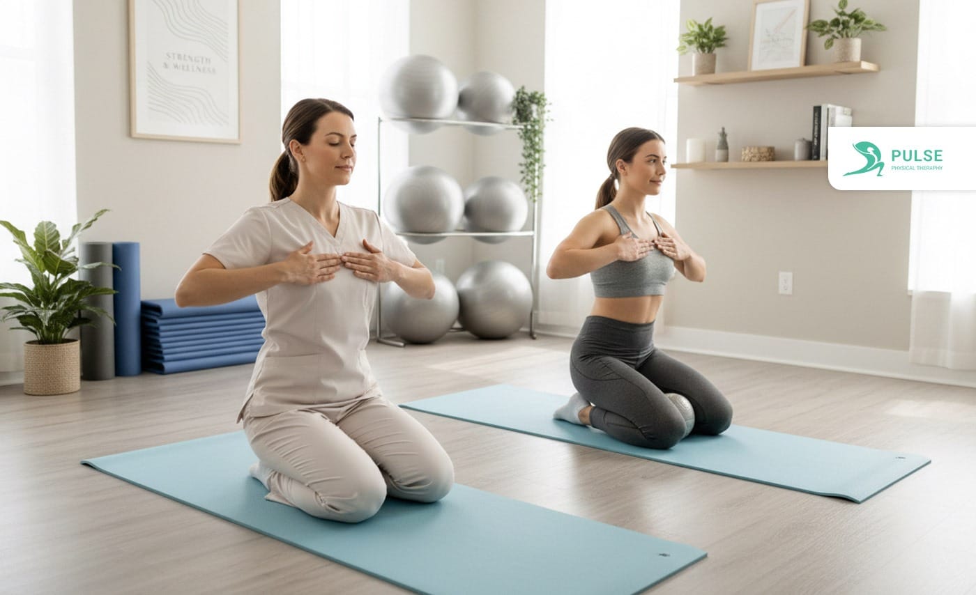 Pelvic floor physical therapy session at Pulse Physical Therapy Hinsdale